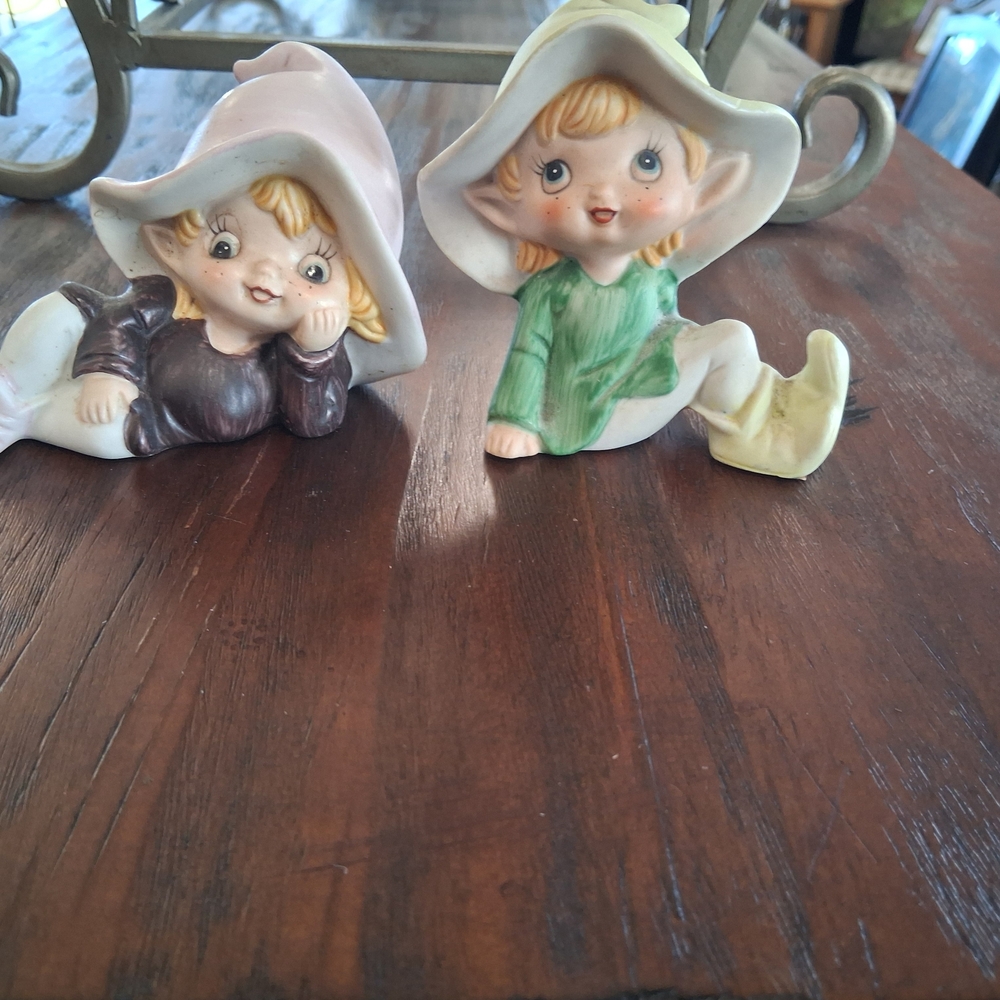 Charming Ceramic Elf Figurines